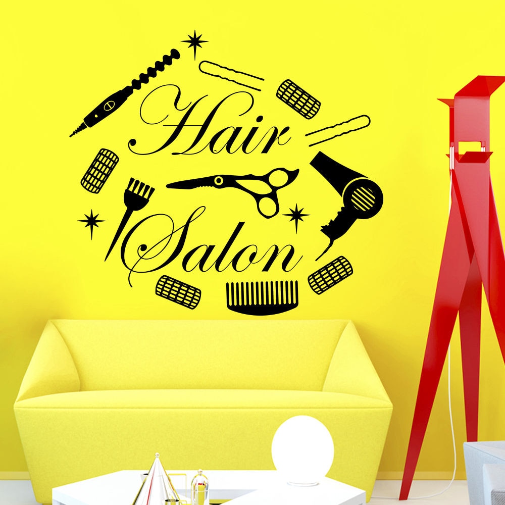 Hair Tools & Text Vinyl Wall Decals - Ailime Designs - Ailime Designs