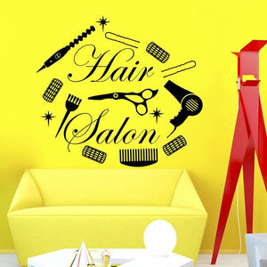 Hair Tools & Text Vinyl Wall Decals - Ailime Designs - Ailime Designs