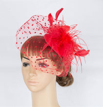 Load image into Gallery viewer, Top-Off Style Wearing These Famous Veil Design Fasinator Hats - Ailime Designs