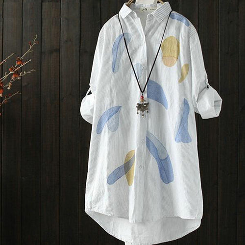 Women's Oversize White Cotton Shirt - Ailime Designs - Ailime Designs