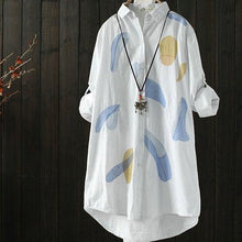 Load image into Gallery viewer, Women&#39;s Oversize White Cotton Shirt - Ailime Designs - Ailime Designs