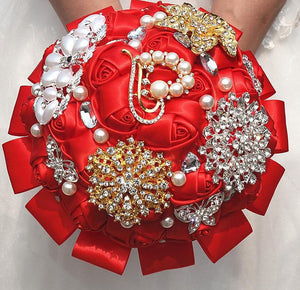 Bridal Accessories - Wedding Rhinestones Trim Flower Bouquets