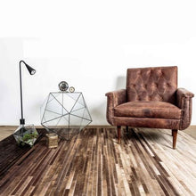 Load image into Gallery viewer, Wood Grain Genuine Leather Skin Decorative Floor Rug Coverings