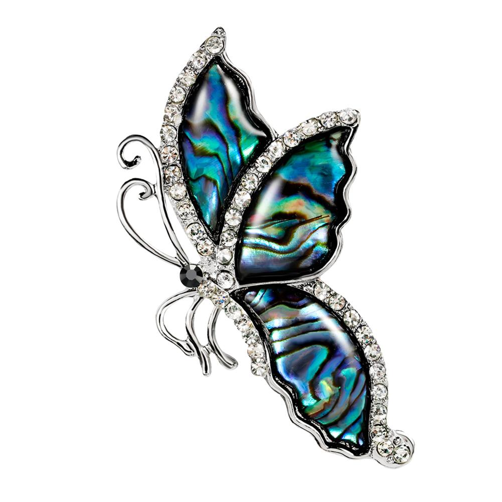 Blue Crystal Butterfly Pin Brooches - Women's Fine Accessories - Ailime Designs