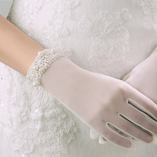 Elegant Bridal Wedding Gloves - Ailime Designs