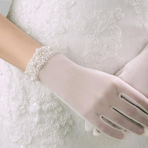Elegant Bridal Wedding Gloves - Ailime Designs
