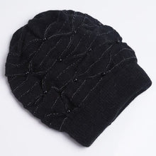 Load image into Gallery viewer, Women&#39;s Pitch Pleated Simulated Pearl Design Knit Caps - Ailime Designs