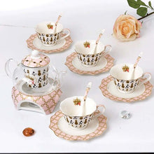 Load image into Gallery viewer, Elegant 4 Pc Porcelain Coffee &amp; Tea Set - Fine Quality Ceramics