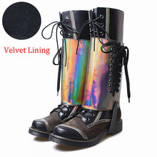 Load image into Gallery viewer, Women&#39;s Stir-up Design Genuine Leather Skin Riding Boots