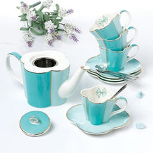 Load image into Gallery viewer, Elegant 11 Pc Porcelain Coffee &amp; Tea Set - Fine Quality Ceramics