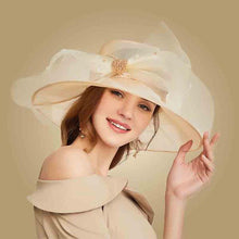 Load image into Gallery viewer, Sheer Elegance Women&#39;s Fine Summer Style Brim Hats - Ailime Designs