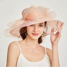 Load image into Gallery viewer, Sheer Elegance Women&#39;s Fine Summer Style Brim Hats - Ailime Designs