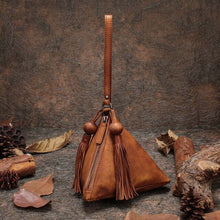 Load image into Gallery viewer, Women&#39;s Handmade Genuine Leather Triangle Shape Purses