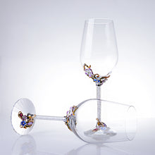 Load image into Gallery viewer, Elegant Embossed Floral Champagne &amp; Wine Flute Glasses - Ailime Designs