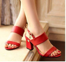 Load image into Gallery viewer, Women’s Red Hot Stylish Fashion Apparel - Genuine Leather  Heels