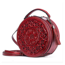 Load image into Gallery viewer, Women&#39;s Elegant Embossed Oval Messenger Shoulder Bag - Ailime Designs