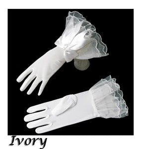 Bridal Lace Trim Gloves – Fine Quality Wedding Accessories