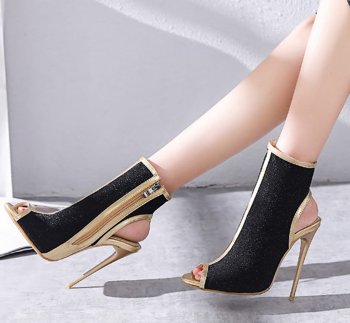 Women's Sassy Peep Top Design Shoe Boots