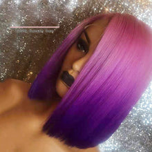 Load image into Gallery viewer, Best Straight Purple Lace Front Human Hair Wigs -  Ailime Designs