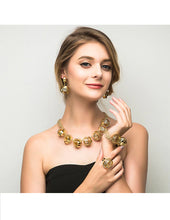 Load image into Gallery viewer, Beautiful Gold Ethnic Design 4pc Necklace Jewelry Sets - Ailime Designs