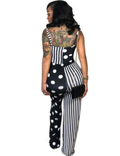 Load image into Gallery viewer, Half &amp; Half Style Fashions w/ Our Stripes Polka Dot Affair Jumpsuits - Ailime Designs
