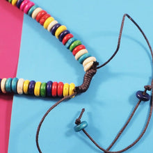 Load image into Gallery viewer, Women&#39;s Bohemian Handmade Multi-colored Wood Beaded Necklaces