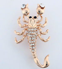 Load image into Gallery viewer, Rhinestone Scorpion Pin Brooches w/ Large Pincher Stones - Ailime Designs