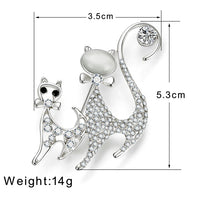 Load image into Gallery viewer, Tom Cat Rhinestone Pin Brooches - Ailime Designs