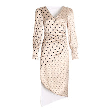 Load image into Gallery viewer, Women&#39;s Classic Polka Dot Design Dresses w/ Sash Fringe Tie