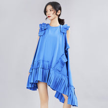 Load image into Gallery viewer, Women&#39;s Oversize Pleat Design Asymmetrical Dresses - Ailime Designs