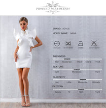 Load image into Gallery viewer, Women’s White Fringe Edge Design Body-con Sexy Fitted Dresses - Ailime Designs